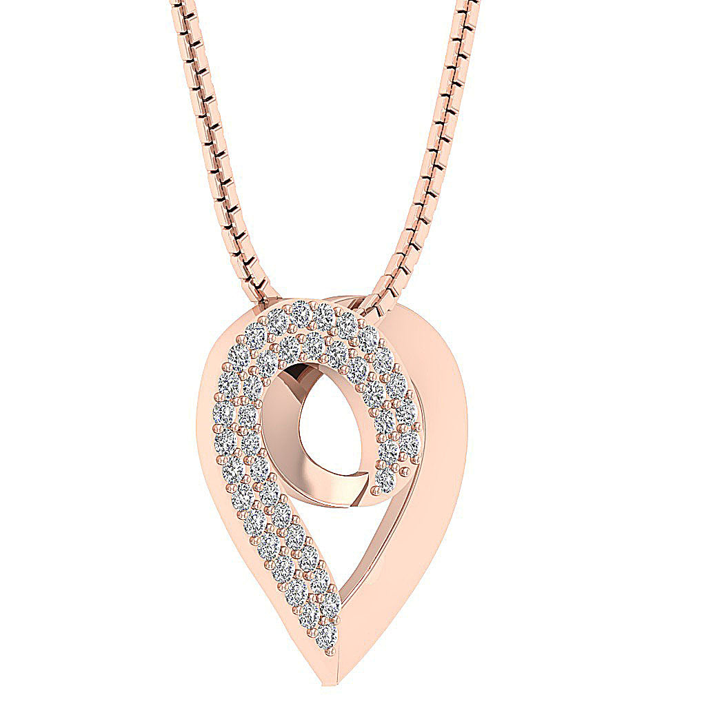 The Zander Diamond Accented Gold Heart Pendant