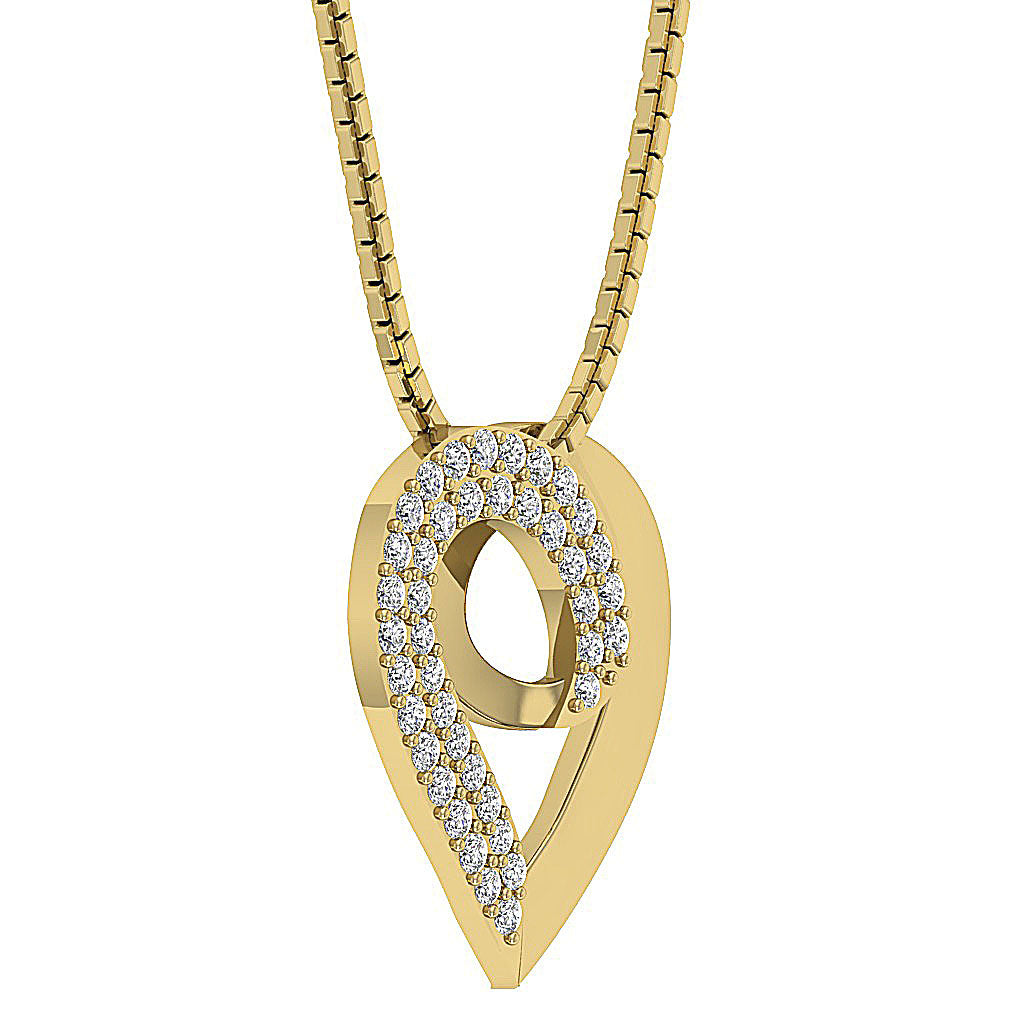 The Zander Diamond Accented Gold Heart Pendant