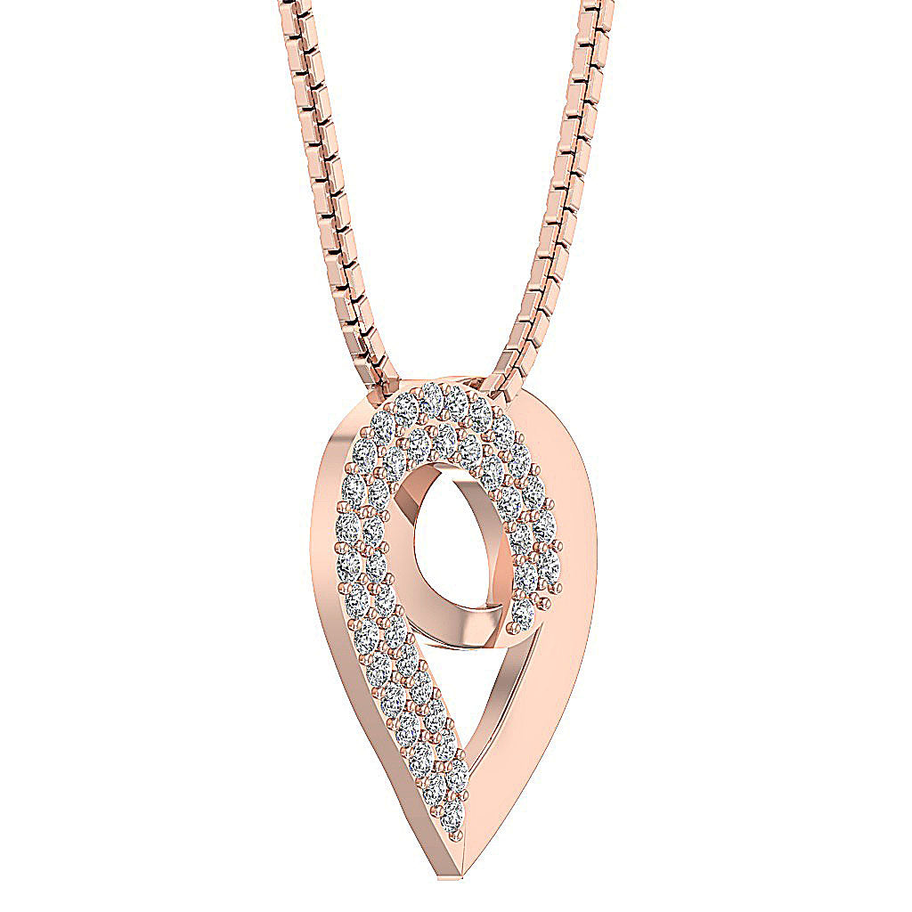 The Zander Diamond Accented Gold Heart Pendant