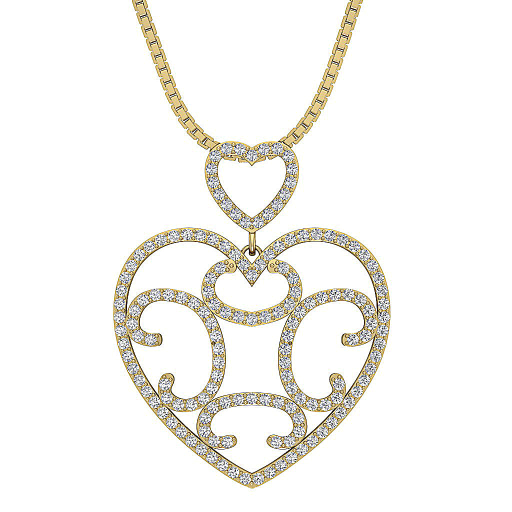 The Erick Unique and Attractive Diamond Heart Pendant