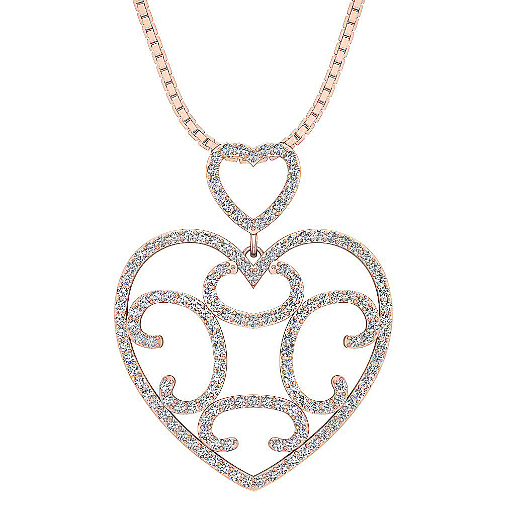 The Erick Unique and Attractive Diamond Heart Pendant