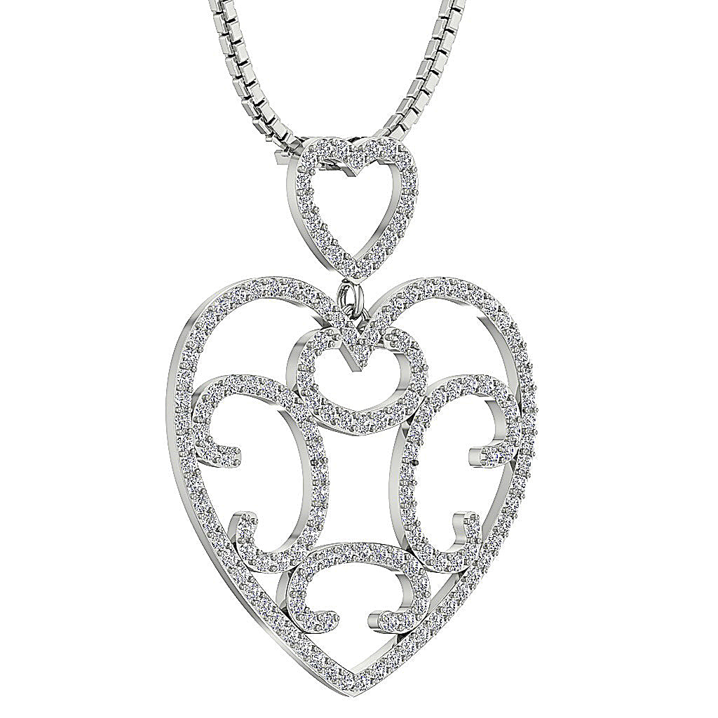 The Erick Unique and Attractive Diamond Heart Pendant