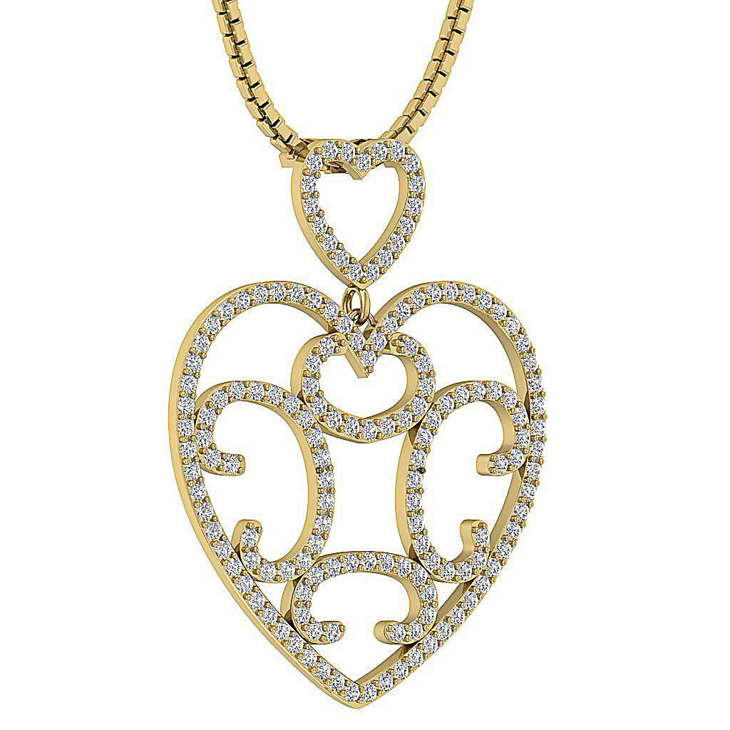 The Erick Unique and Attractive Diamond Heart Pendant