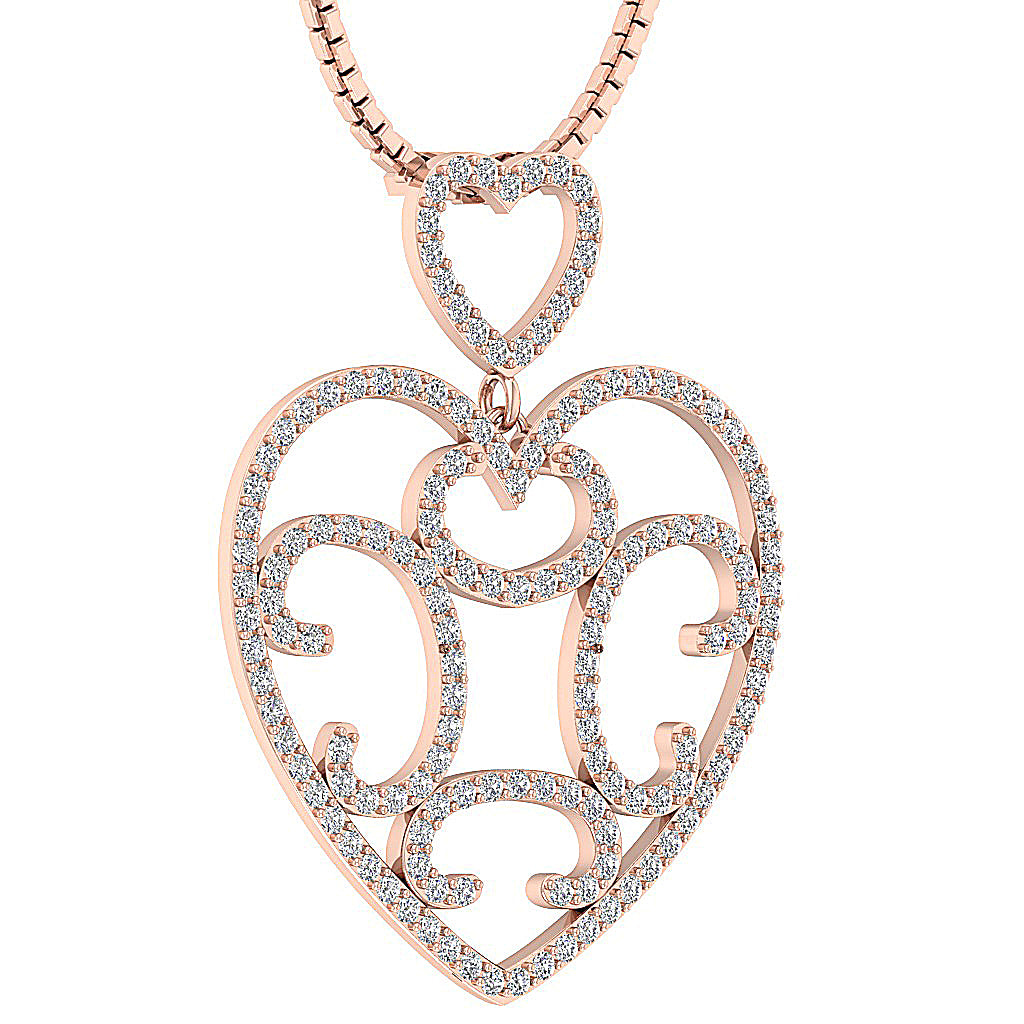The Erick Unique and Attractive Diamond Heart Pendant