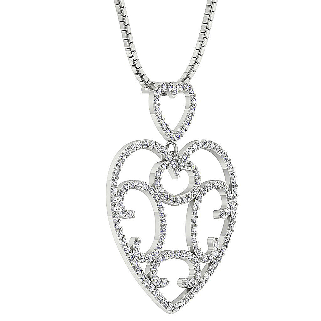 The Erick Unique and Attractive Diamond Heart Pendant