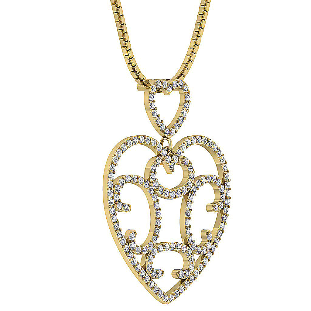The Erick Unique and Attractive Diamond Heart Pendant