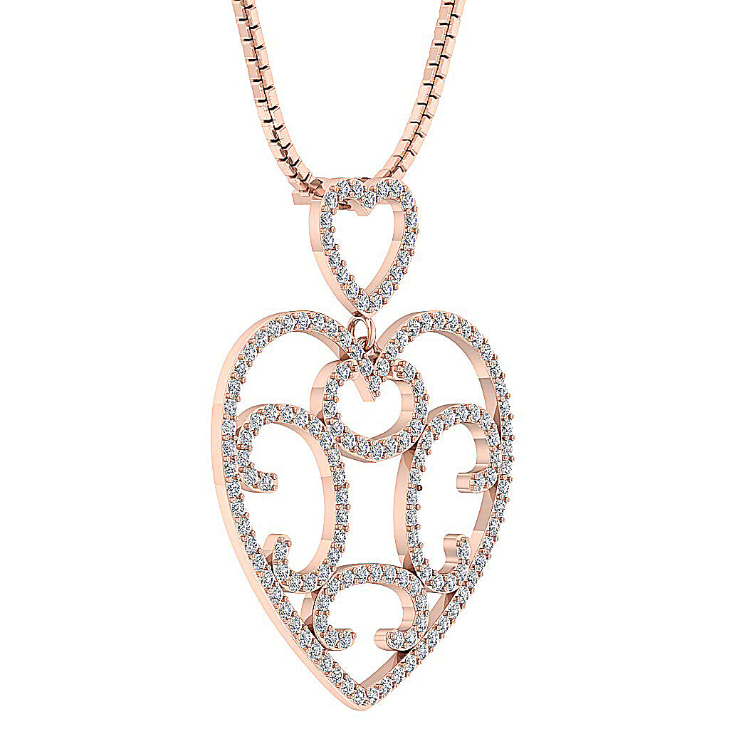 The Erick Unique and Attractive Diamond Heart Pendant