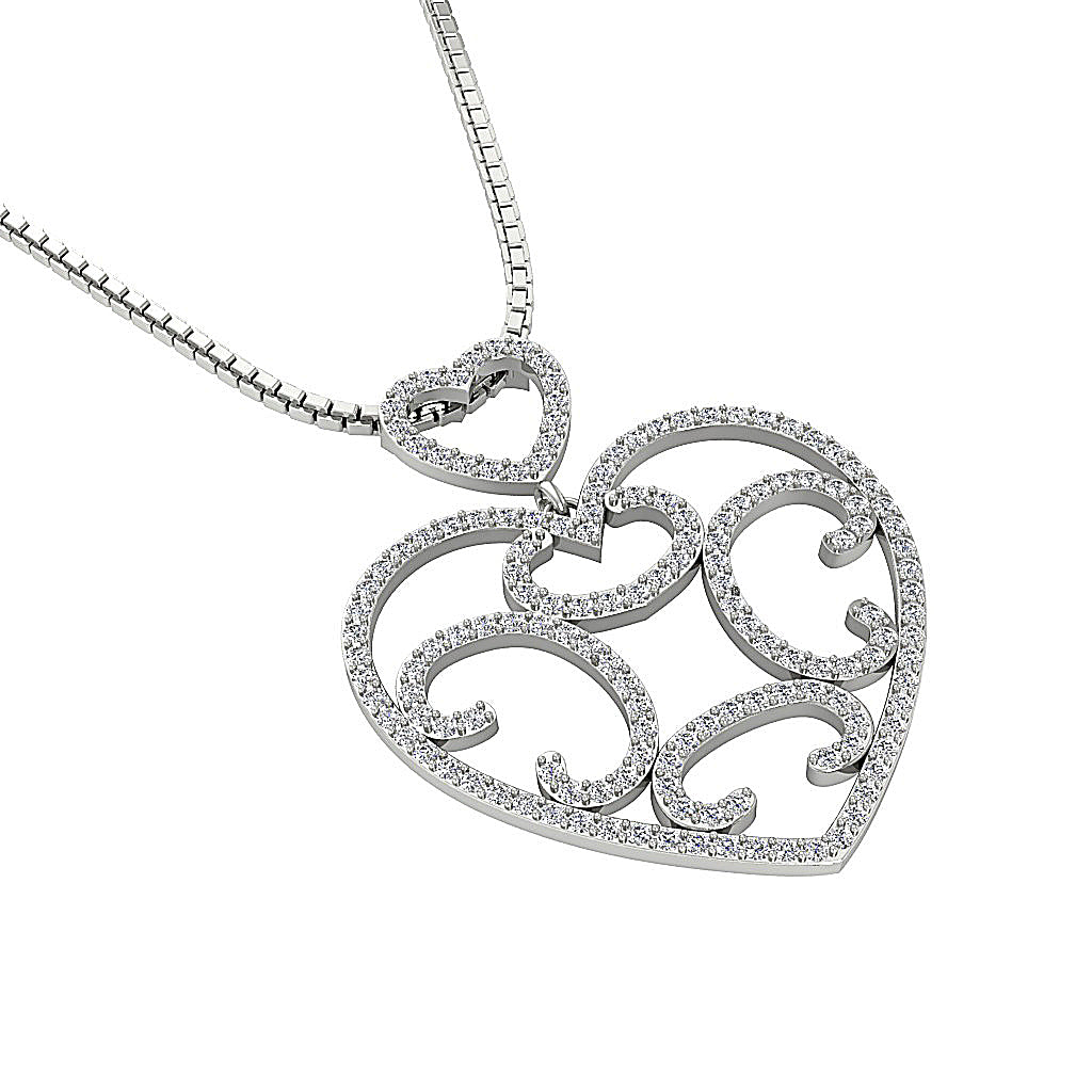 The Erick Unique and Attractive Diamond Heart Pendant