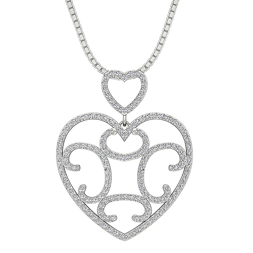 The Erick Unique and Attractive Diamond Heart Pendant