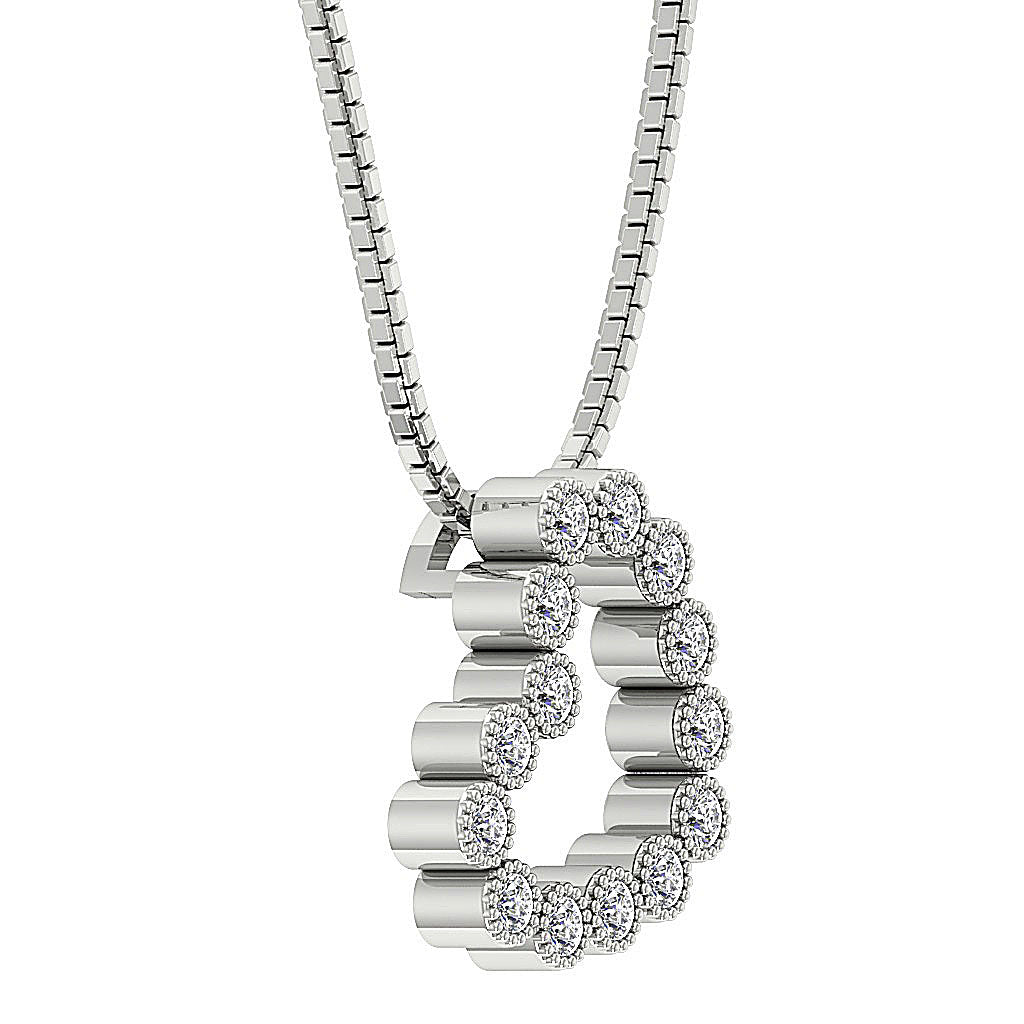 The Talia Gold Heart Diamond Pendant necklace For Her
