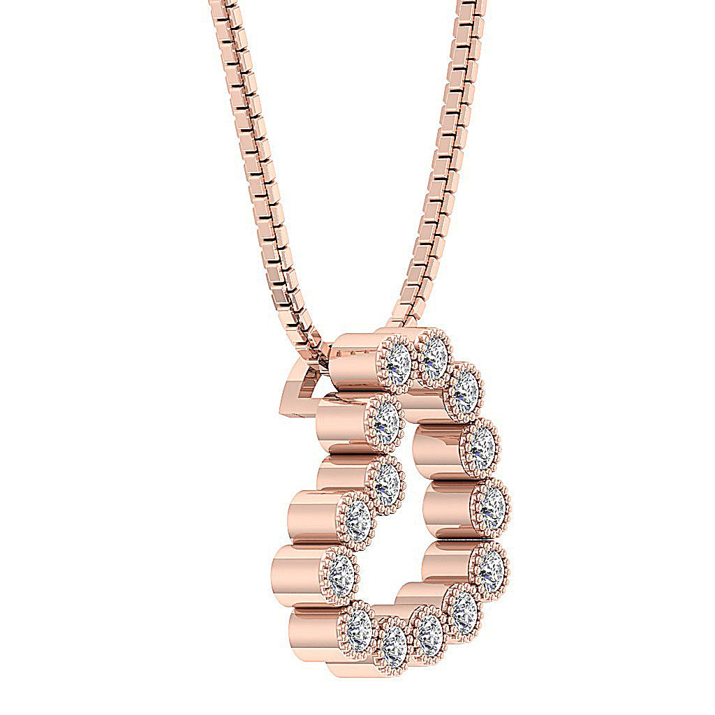 The Talia Gold Heart Diamond Pendant necklace For Her