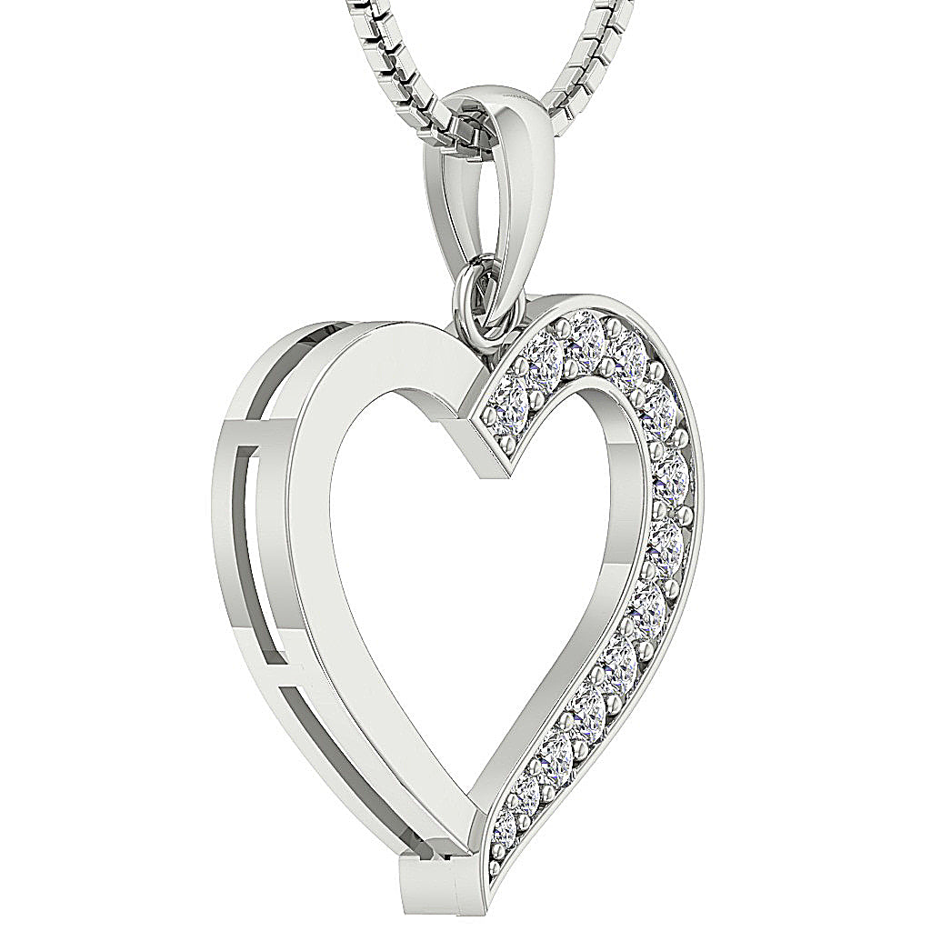 The Russell Diamond Gold Heart Locket Pendant Gift for Her