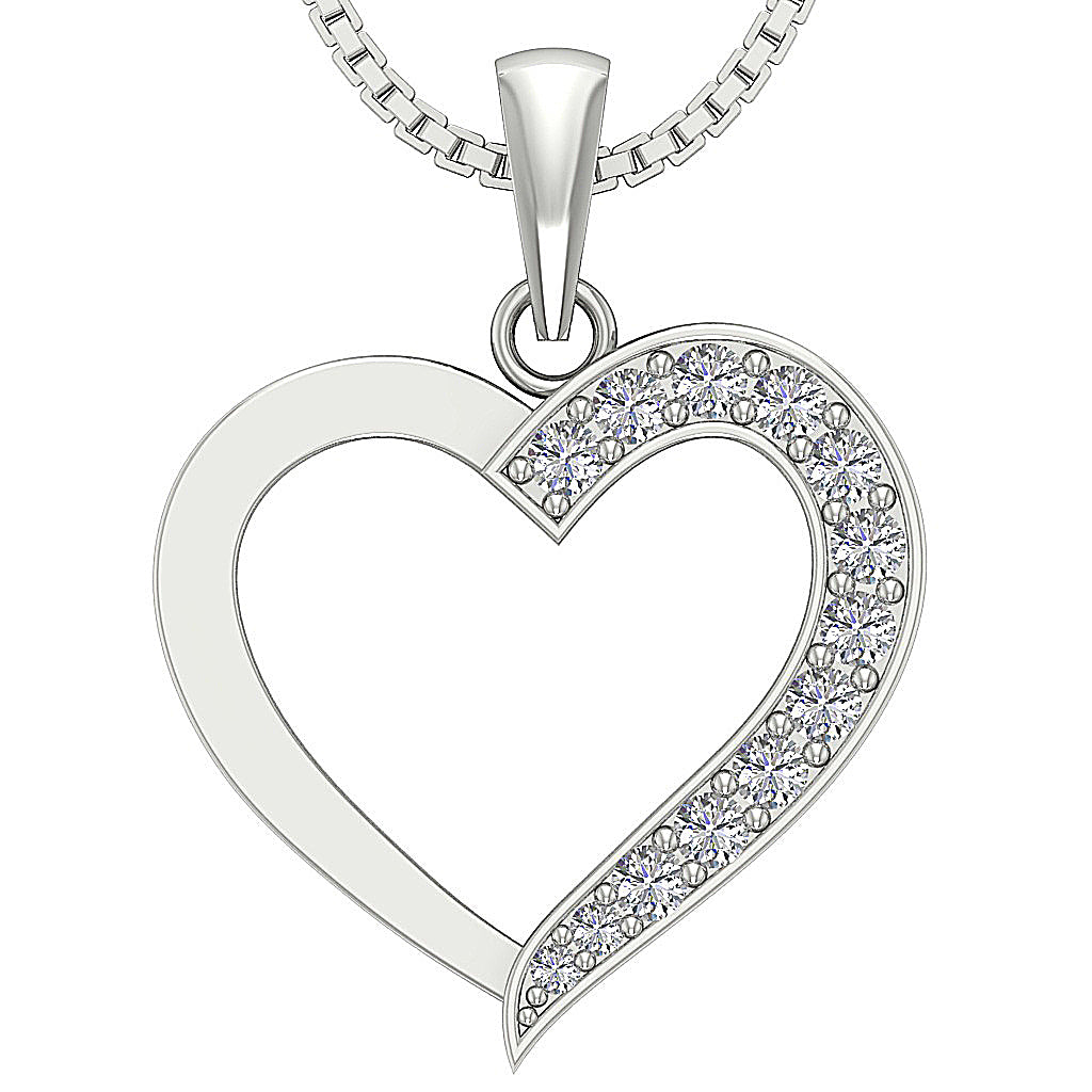 The Russell Genuine Diamond Rose Gold Heart Locket Pendant Gift for Her