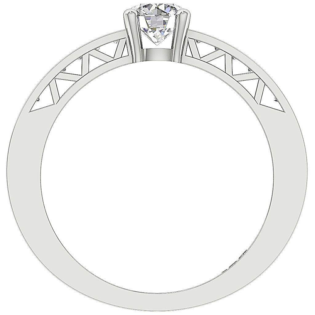 The Harry Designer Solitaire Engagement Ring 14k Rose Gold Natural Diamond