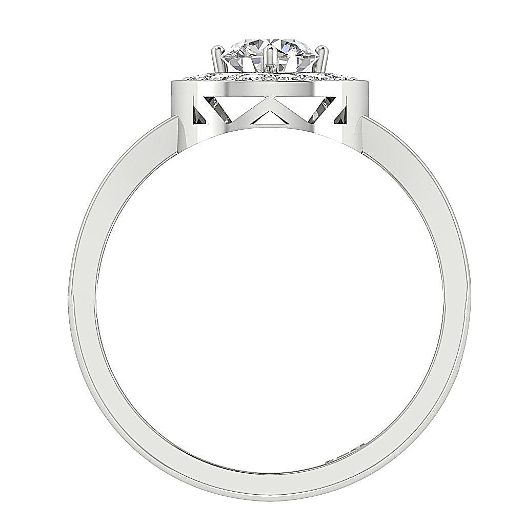 The Cal 14k Solid Yellow Gold Genuine Diamond Solitaire Wedding Ring For Her