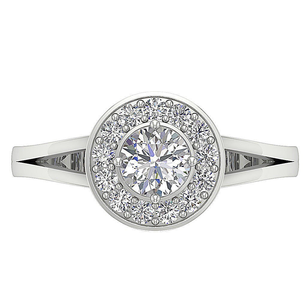 The Cal 14k Solid Yellow Gold Genuine Diamond Solitaire Wedding Ring For Her