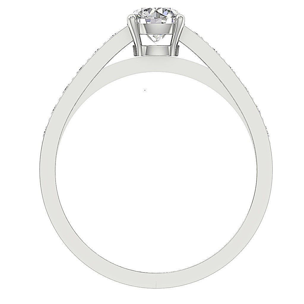 The Lachlan 14k Yellow Gold Genuine Diamond Solitaire Anniversary Ring Prong Set