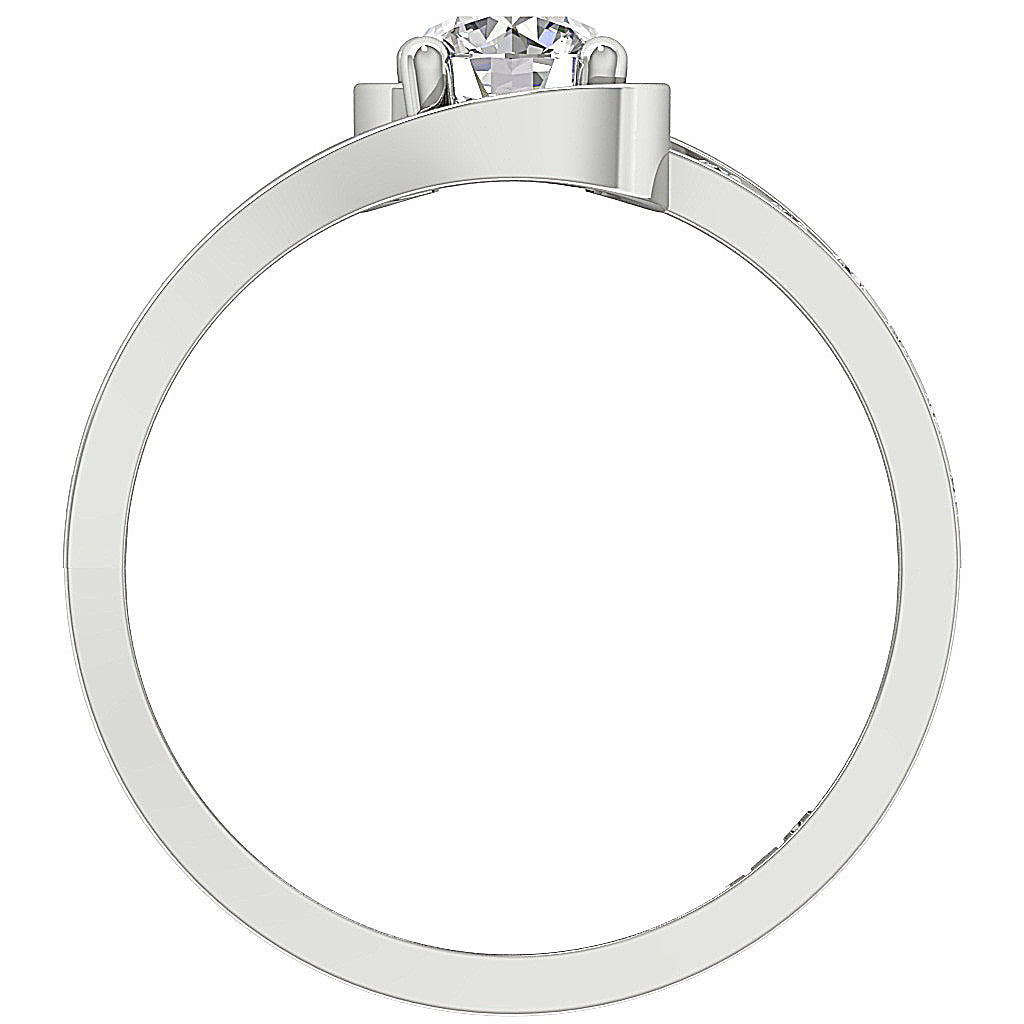 The Landen Gorgeous 14k Solid Gold Genuine Diamond Solitaire Anniversary Ring