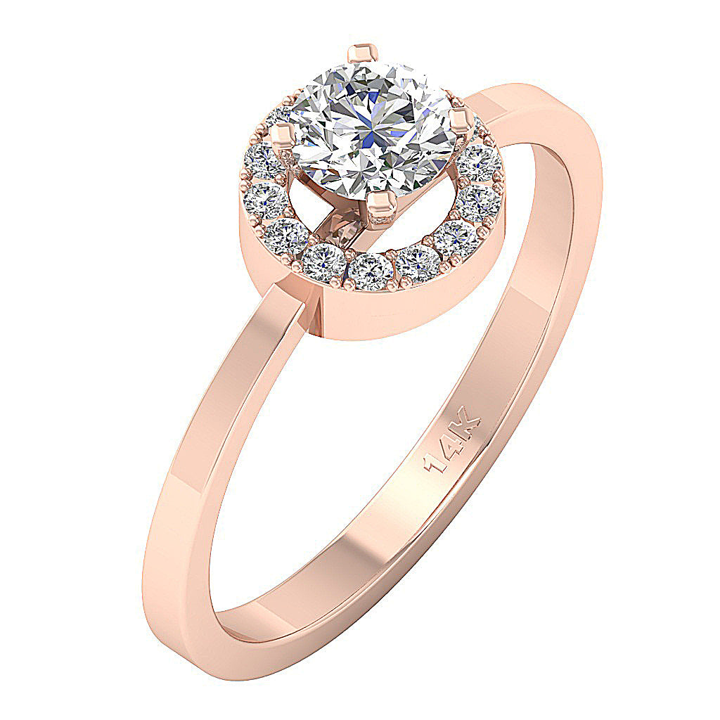 The Briana Simply Stunning Round Diamond 14k Solid Yellow Gold Solitaire Anniversary Ring