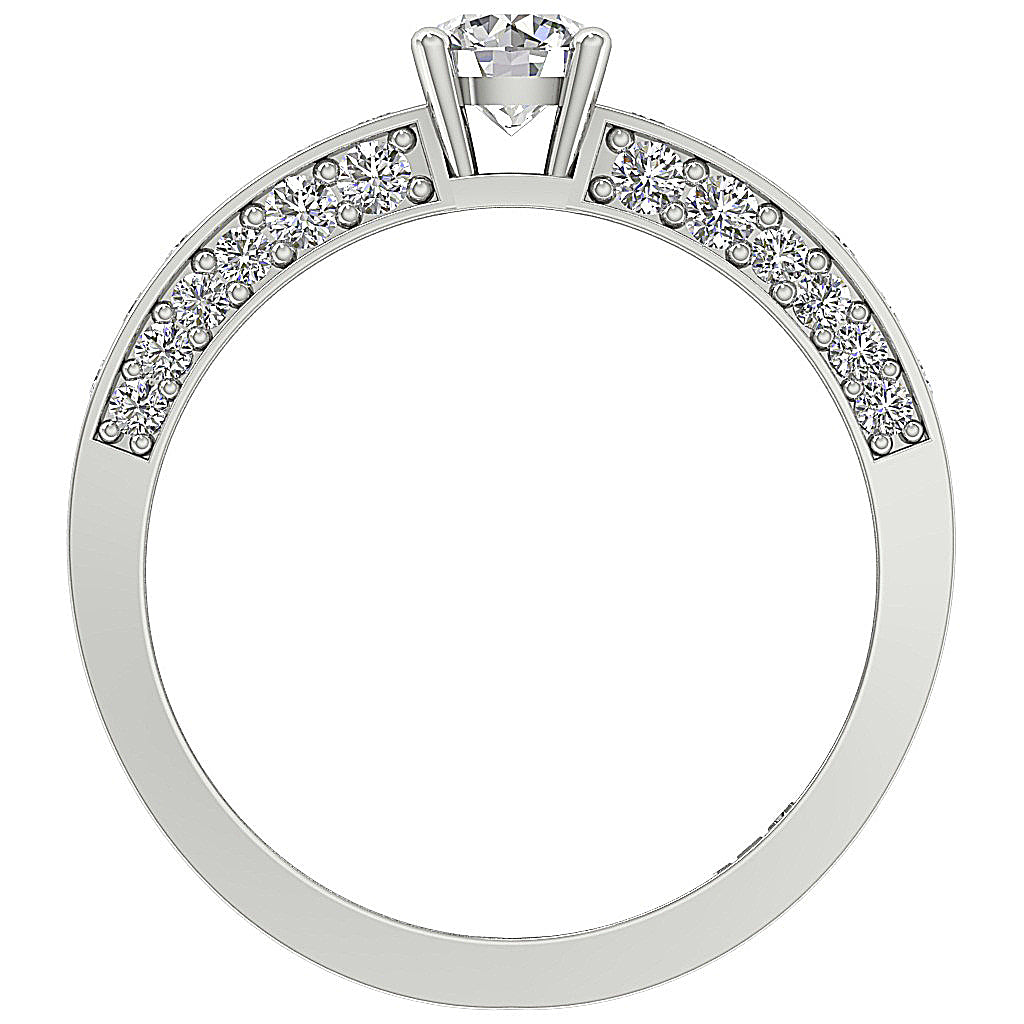 The Issac 14k Solid Yellow Gold Round Diamond Solitaire Engagement Ring 2.00 mm