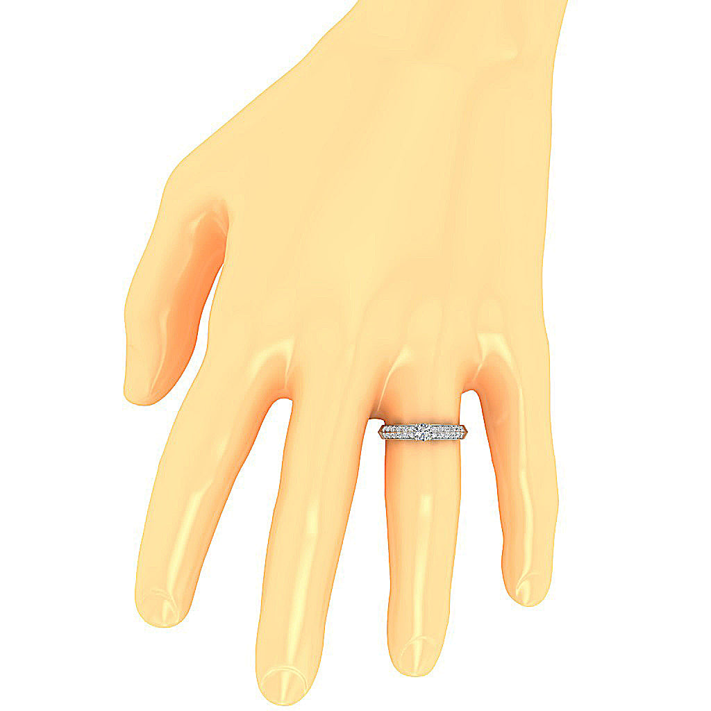 The Lee 14k Solid Gold Genuine Diamond Solitaire Engagement Ring For Her