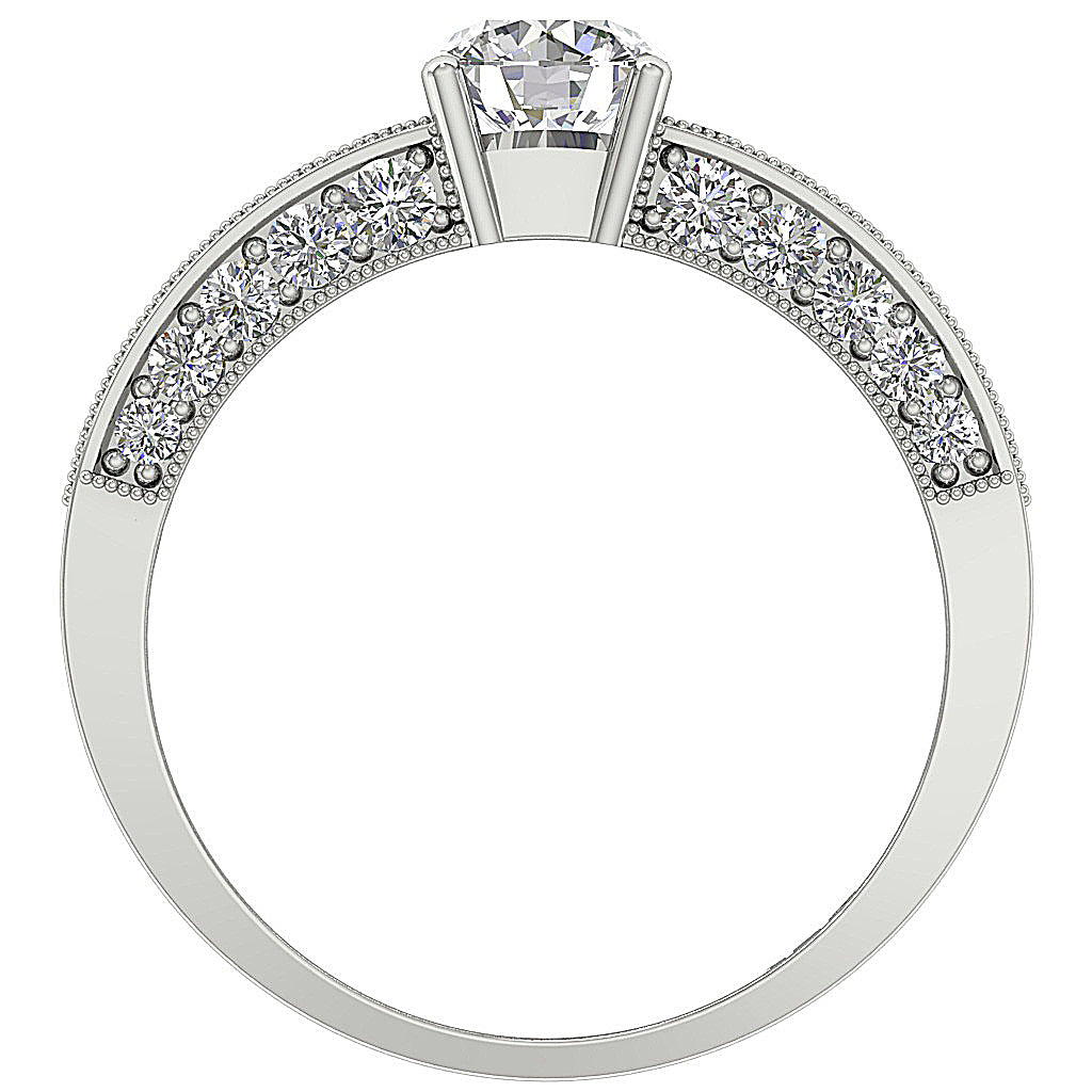 The Langston 14k Gold Round Diamond Solitaire Wedding Ring