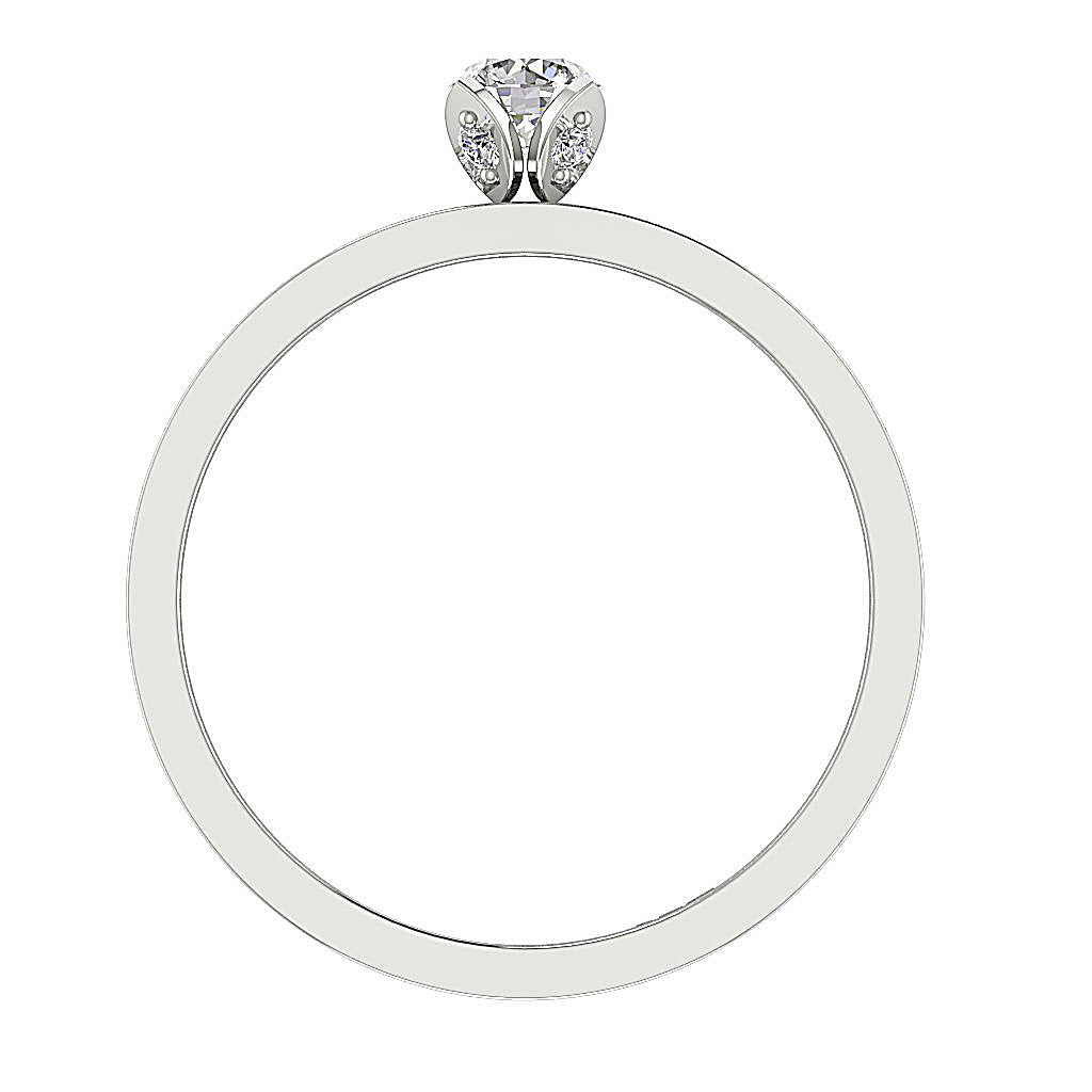 The Abdiel 14k Solid Gold Natural Diamond Solitaire Engagement Ring For Women