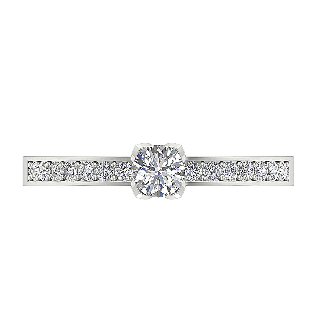 The Abdiel 14k Solid Gold Natural Diamond Solitaire Engagement Ring For Women