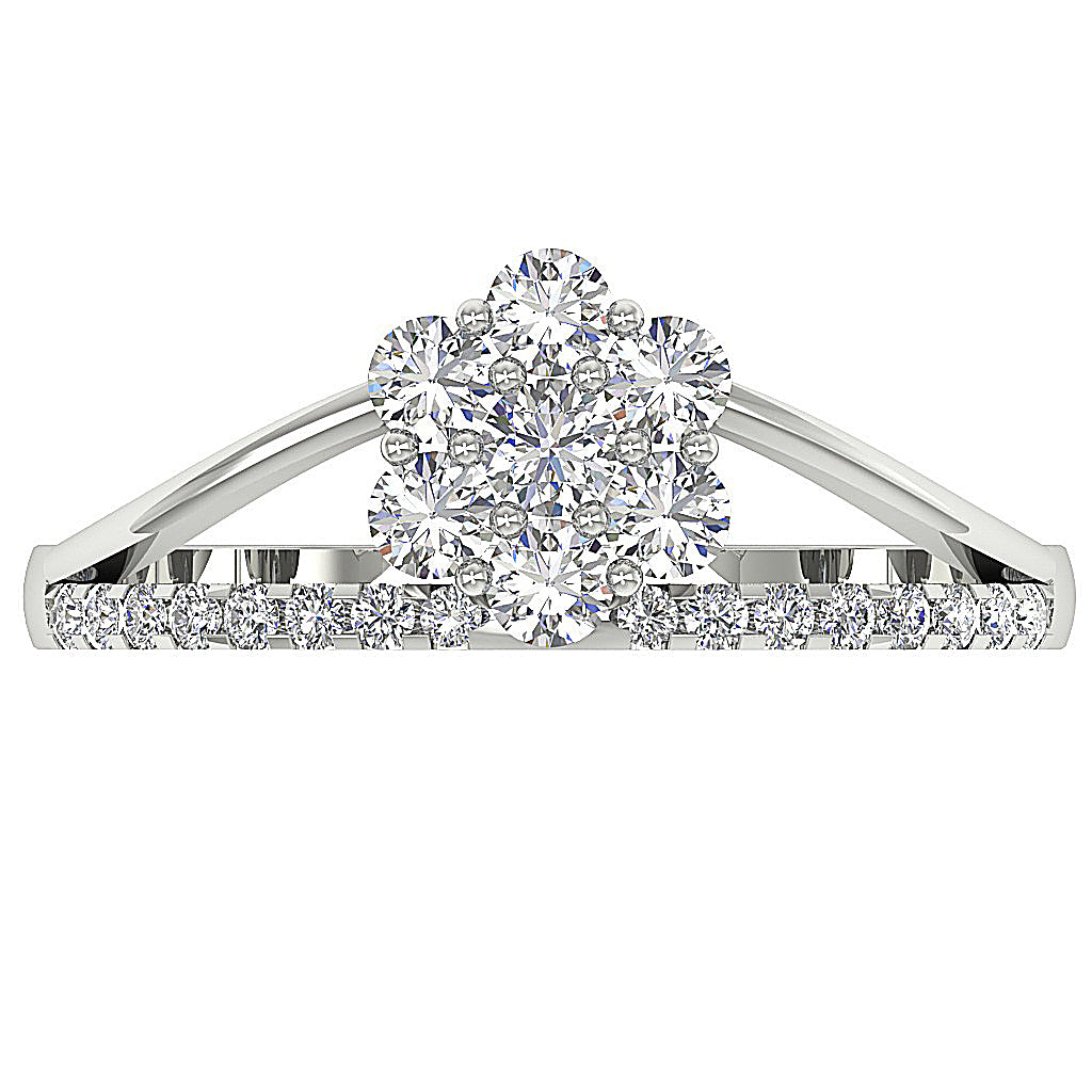 The Lance 14k Gold Round Diamond Fancy Solitaire Engagement Ring For Her