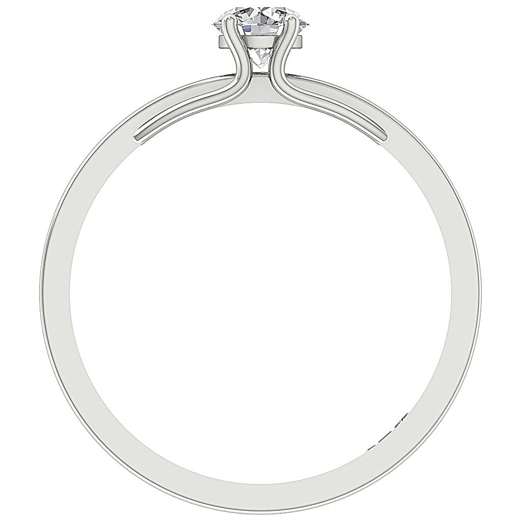 The Ahmed 14k Solid Gold Round Diamond Solitaire Engagement Ring Prong Set 2.00 mm