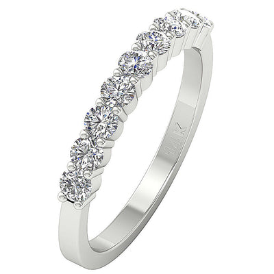 14k White Yellow Rose Gold Wedding Ring VS1 E 1.01 Carat Natural Round Diamond Prong Set 3.10MM