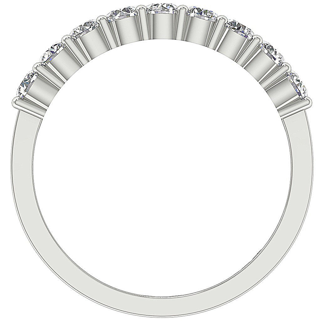 14k White Yellow Rose Gold Wedding Ring VS1 E 1.01 Carat Natural Round Diamond Prong Set 3.10MM