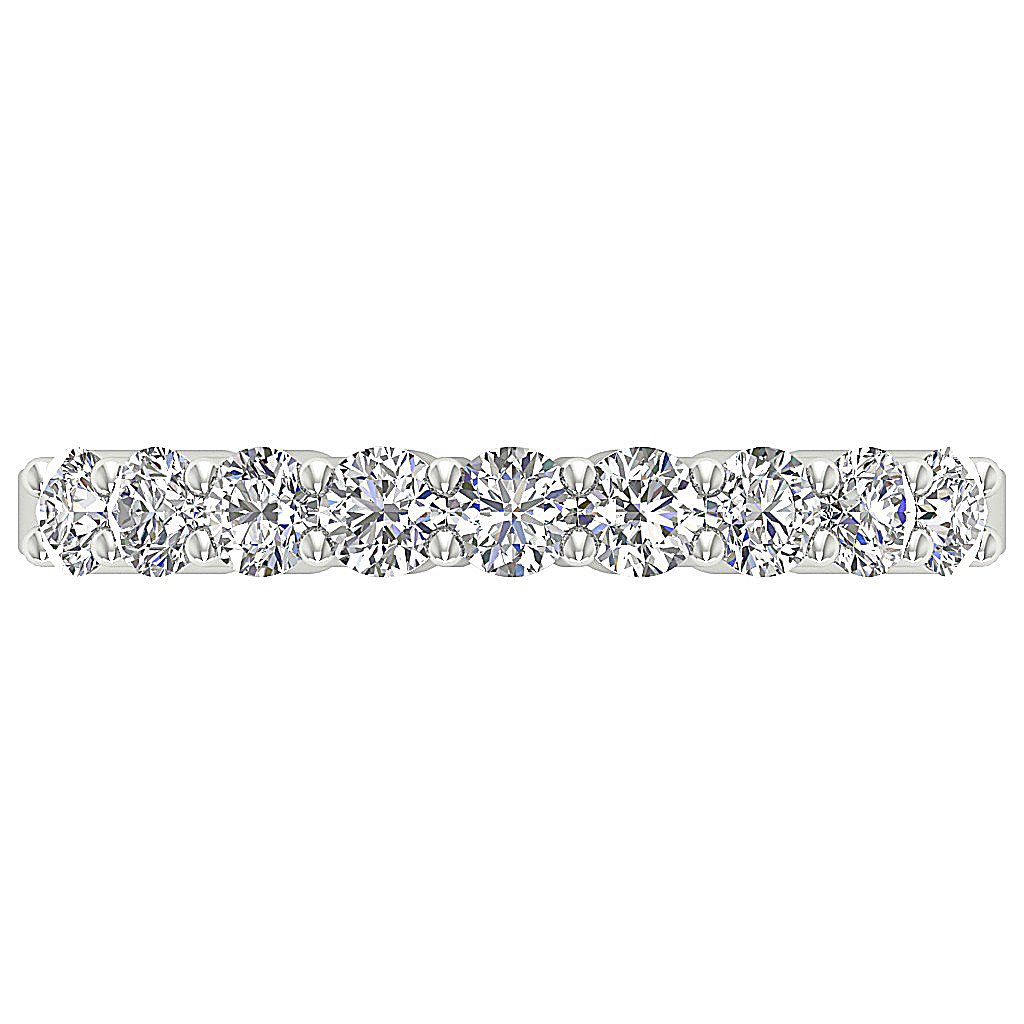 14k White Yellow Rose Gold Wedding Ring VS1 E 1.01 Carat Natural Round Diamond Prong Set 3.10MM