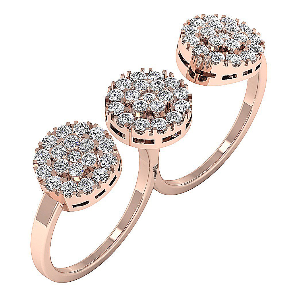 Round Diamond Anniversary Ring I1 G 2.50 Ct Prong Set 14k White Yellow Rose Gold 10.90 MM