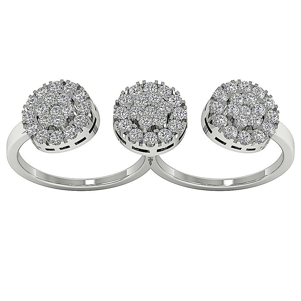 Round Diamond Anniversary Ring I1 G 2.50 Ct Prong Set 14k White Yellow Rose Gold 10.90 MM