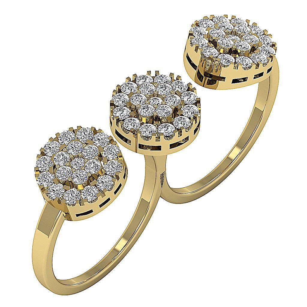 Round Diamond Anniversary Ring I1 G 2.50 Ct Prong Set 14k White Yellow Rose Gold 10.90 MM