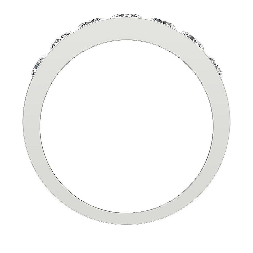 Genuine Diamond Cut Wedding Ring Channel Set SI1 G 2.25 Ct 14K Rose Gold 9.90 MM