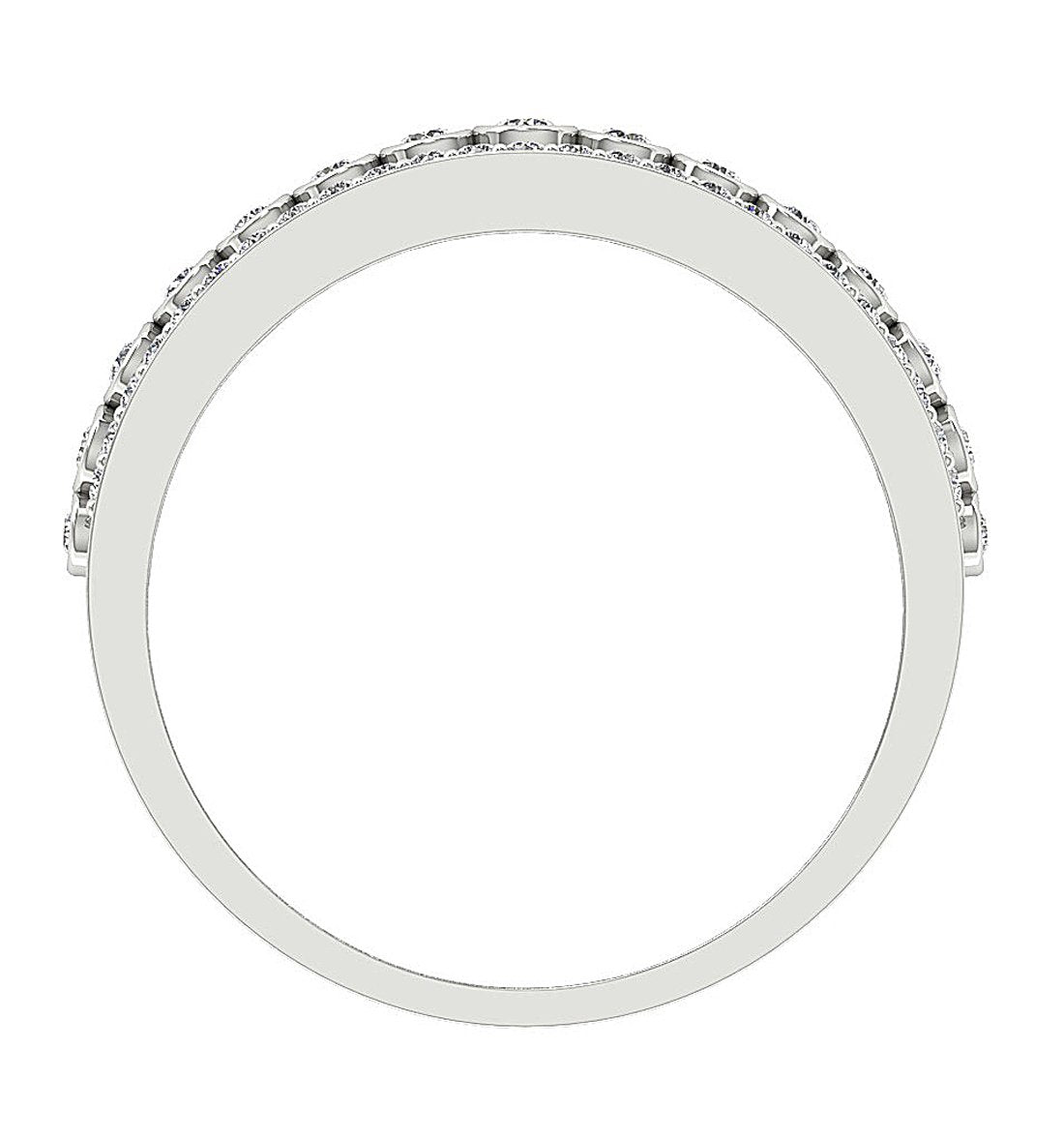 14k White Yellow Rose Gold Wedding Ring I1 G 0.50 Ct Natural Diamond Prong Bezel Set 6.90MM