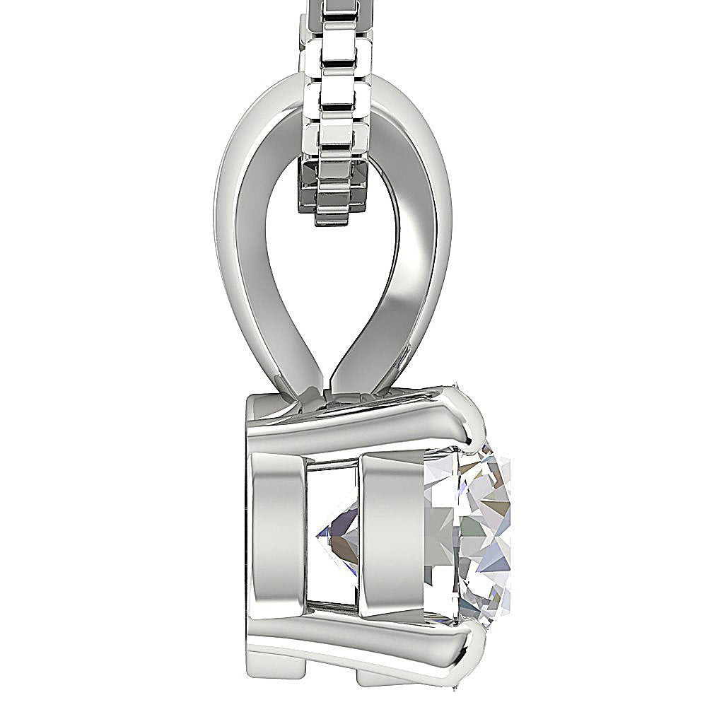 Genuine Diamond SI1/I1 G 0.70 Ct Designer Solitaire Pendant 14k/18k Solid Gold