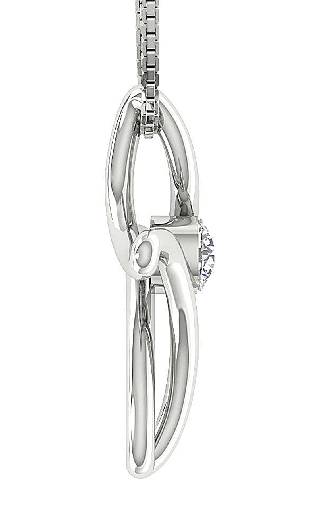 Round Diamond Designer Fashion Anniversary Pendant SI1/I1 G 0.65 Ct 14k Yellow Gold Bar Set