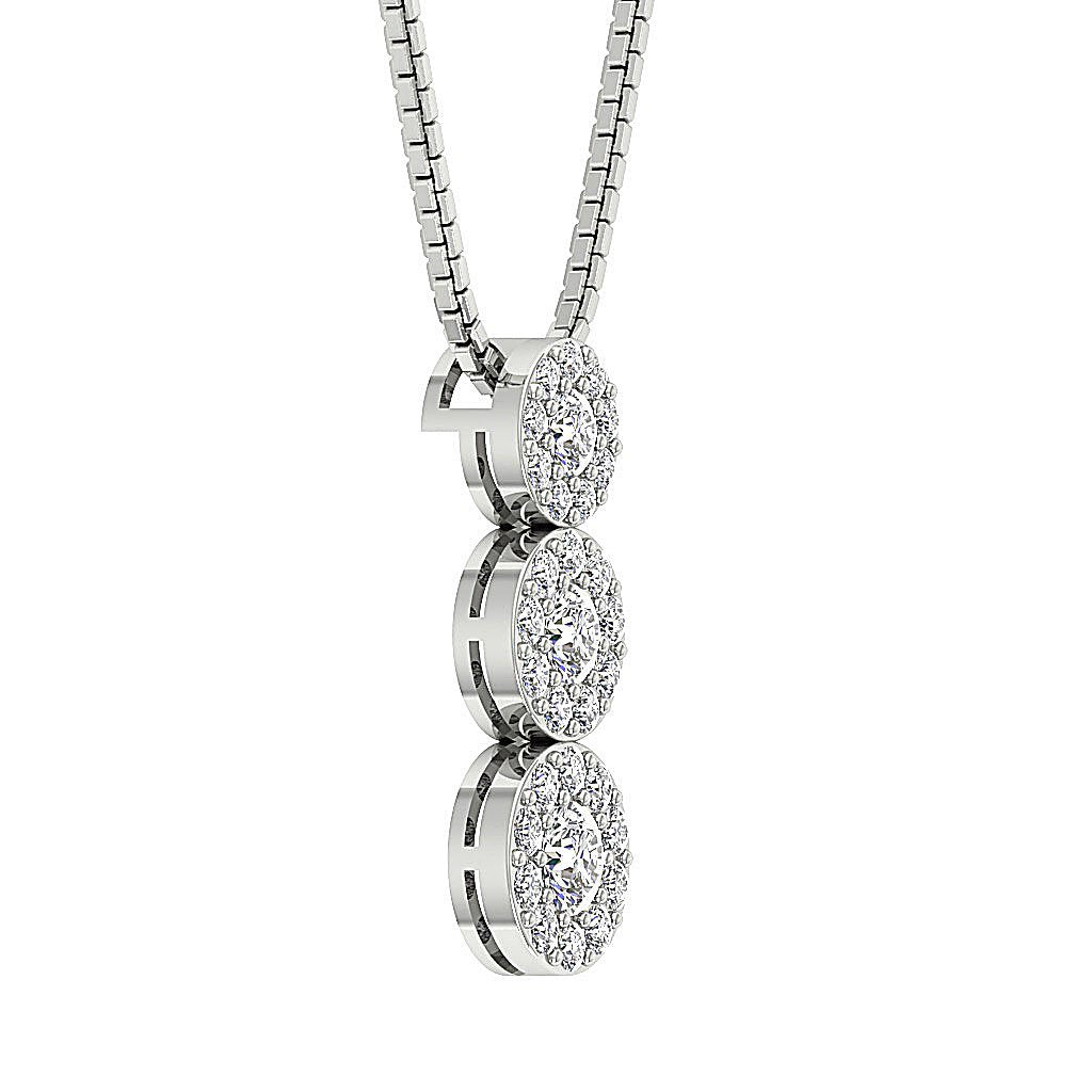 Genuine Diamonds SI1/I1 G 0.90 Carat Unique Fashion Pendants 14k/18k Solid Gold
