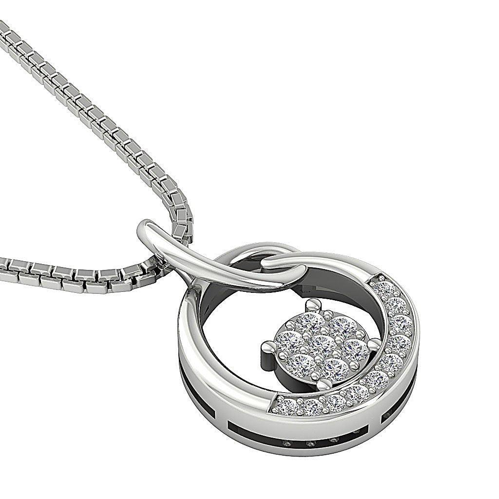 14k/18k Solid Gold Unique Fashion Pendants SI1/I1 G 0.20 Carat Genuine Diamonds
