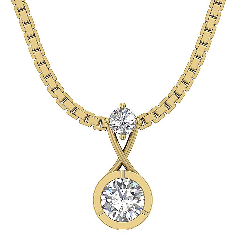 14k/18k Solid Gold Unique Fashion Pendants SI1/I1 G 0.40 Carat Natural Diamond