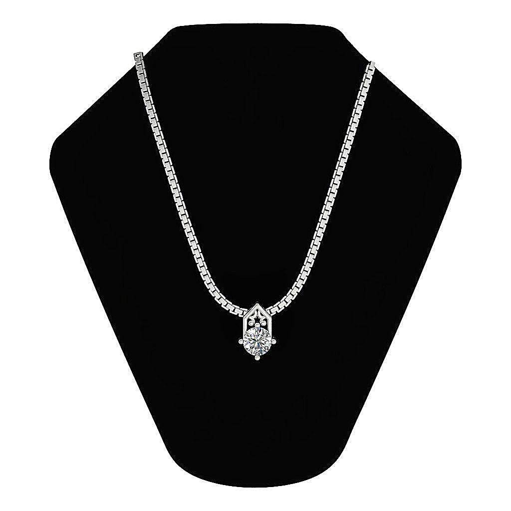 Round Diamond SI1/I1 G 0.30 Ct Unique Solitaire Pendants 14k/18k Solid Gold
