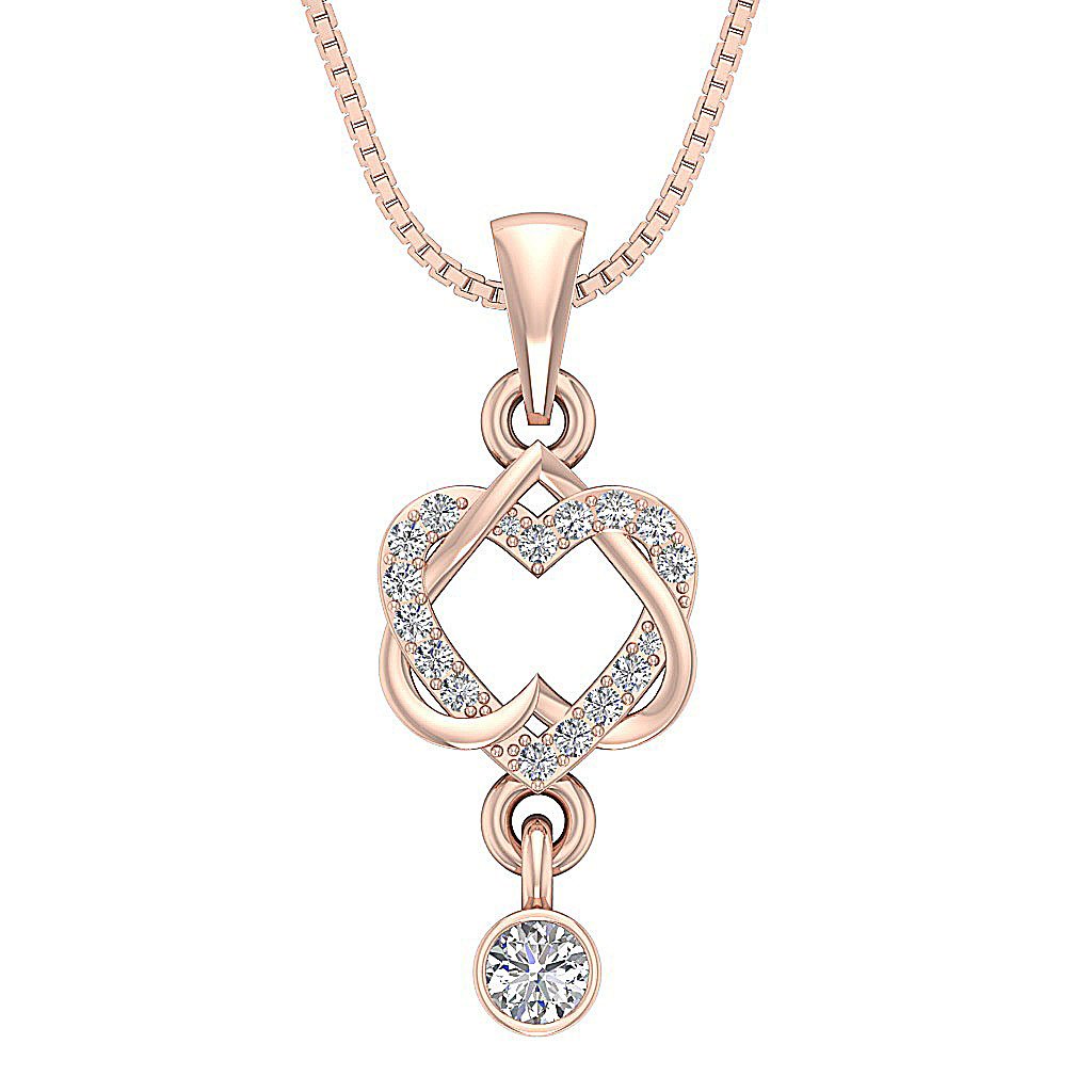 14k/18k Solid Gold Unique Fashion Pendants SI1/I1 G 0.65 Carat Genuine Diamonds