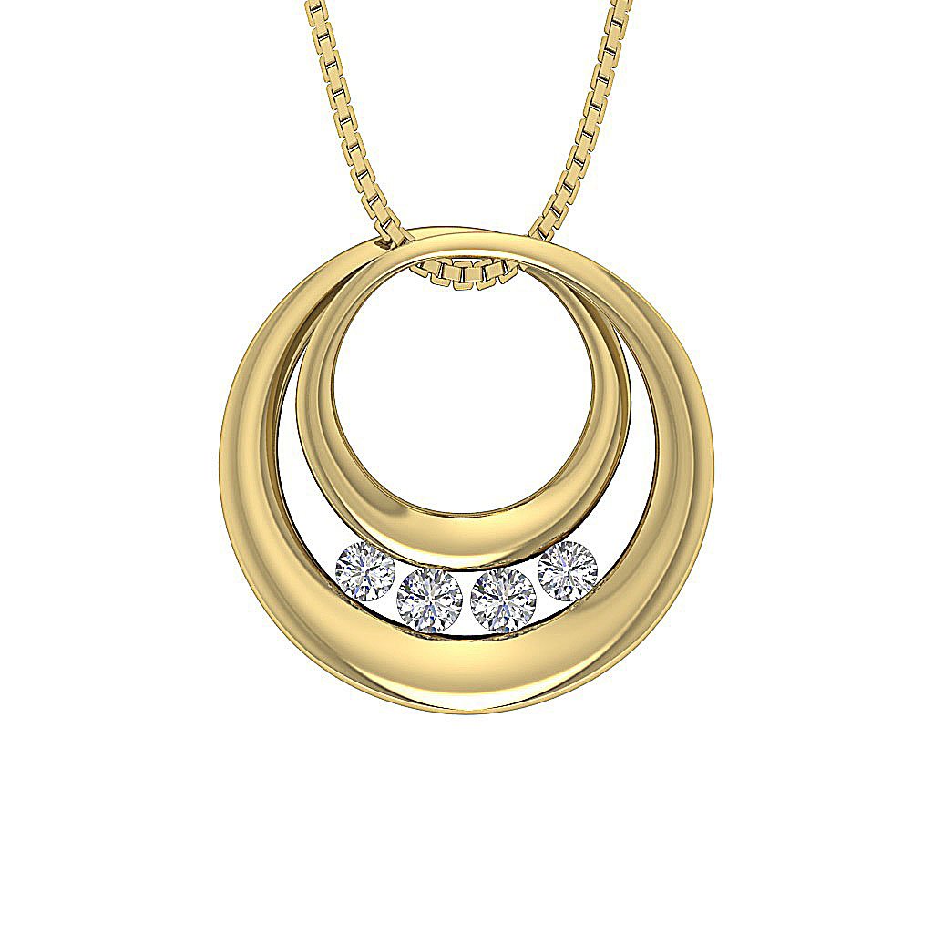 Genuine Diamonds SI1/I1 G 0.55 Carat Designer Fashion Pendants 14k/18k Gold