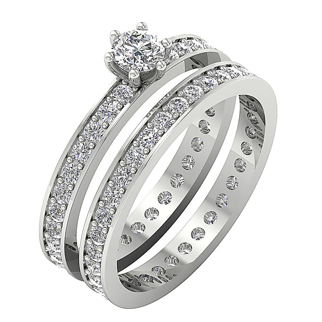 DesignerBridalRingSet14kWhiteGold