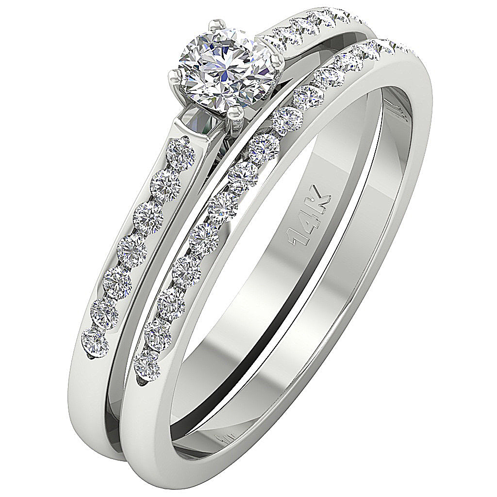 DesignerBridalEngagementRingSet14kGold