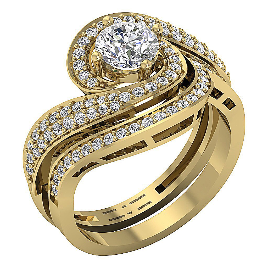 I1 G 1.45 Ct 14K Solid Gold Bridal Solitaire Engagement Ring Prong Set Genuine Diamond 13.60 MM