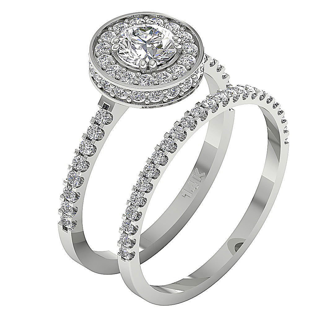 DesignerBridalRingProngSet14kWhiteGold